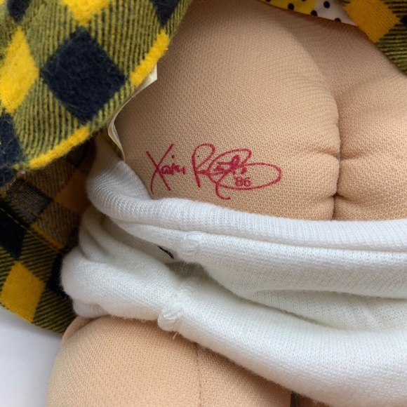 Vintage Cabbage Patch Kids Red Head & Blue Eyed Girl Original Plaid Outfit - Picture 13 of 16